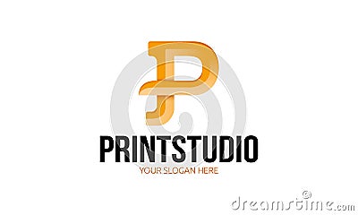 Print Studio Logo Vector Illustration
