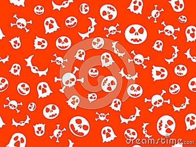 Texture halloween white orange repeats seamless Vector Illustration