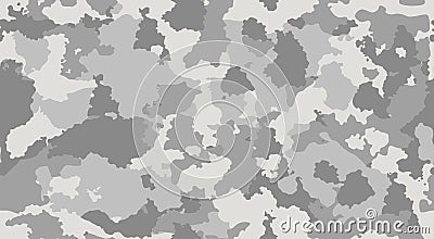 Print texture military camouflage repeats seamless army gray monochrome hunting Vector Illustration