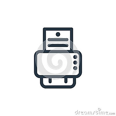 print tool icon vector from printer and fax concept. Thin line illustration of print tool editable stroke. print tool linear sign Vector Illustration