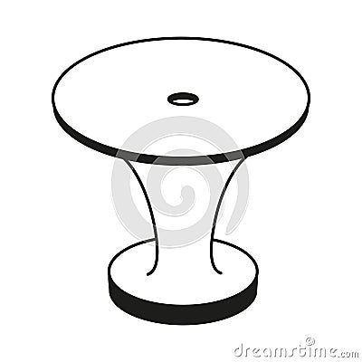 Vector image of a Cake stand in Doodle style. A podium for making sweet pies. Vector Illustration