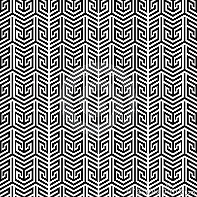 Geometric seamless pattern black and white Vector Illustration