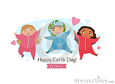 Vector poster for the Earth day. Vector Illustration