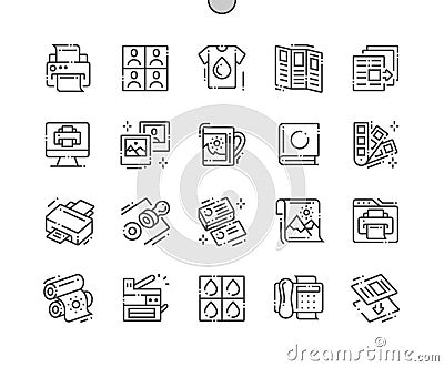 Print Well-crafted Pixel Perfect Vector Thin Line Icons 30 2x Grid for Web Graphics and Apps. Vector Illustration