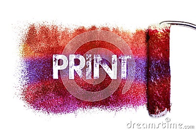 The print word painting Stock Photo