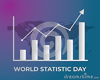 World statistic day ilustration world statistic Vector Illustration