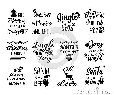 Printable Christmas Typography T-shirt Design Vector Illustration
