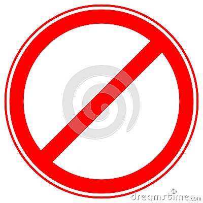 Printable restriction, prohibition signs, prohibitive road signs Vector Illustration