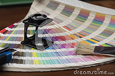 printed color swatch Stock Photo