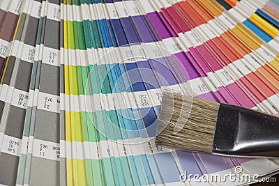 printed color swatch Stock Photo