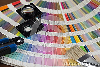 printed color swatch Stock Photo