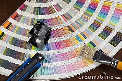 printed color swatch Stock Photo