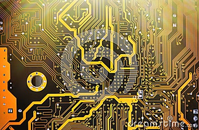 printed computer circuit board Stock Photo