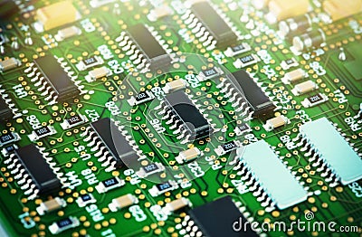 printed computer circuit board Stock Photo