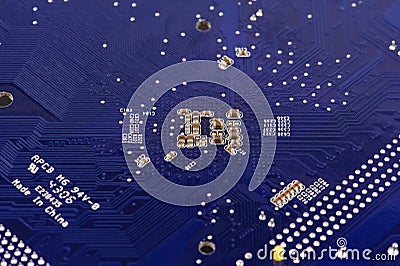 printed computer circuit board Stock Photo