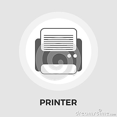 Printer flat icon Vector Illustration