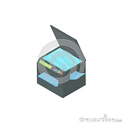 Printer 3 in 1 icon, cartoon style Vector Illustration