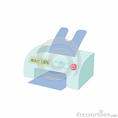 Printer icon in cartoon style Vector Illustration