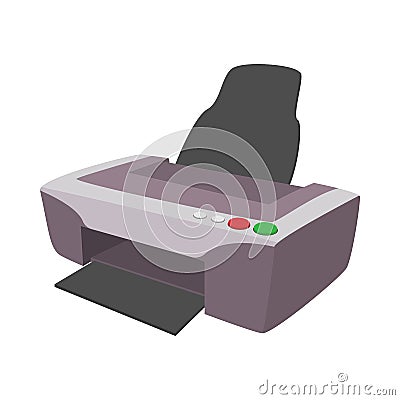 Printer icon, cartoon style Vector Illustration