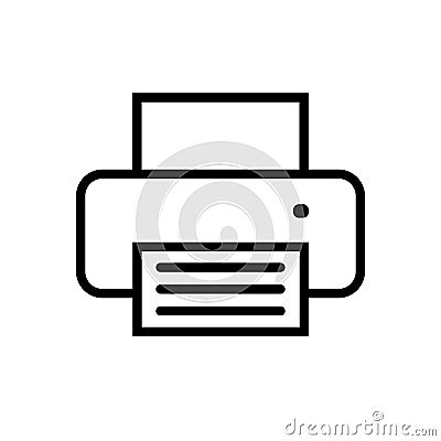 Printer icon in flat style. Vector Illustration