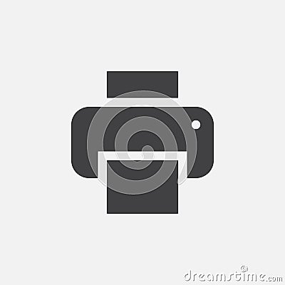 Printer icon, vector logo illustration, pictogram isolated on white. Vector Illustration