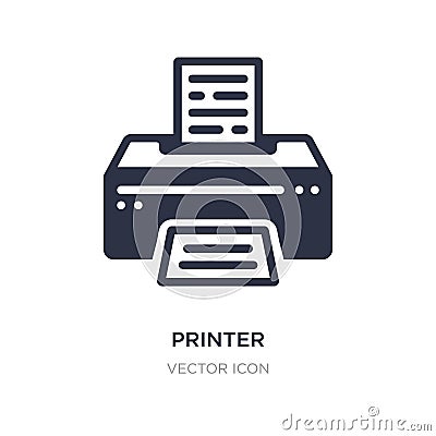 printer icon on white background. Simple element illustration from Digital economy concept Vector Illustration