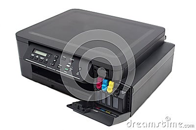 Printer inkjet isolated on white Stock Photo