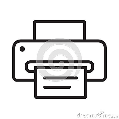 Printer line icon Vector Illustration