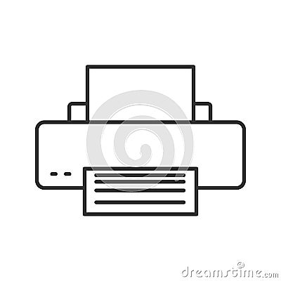 Printer linear icon Vector Illustration
