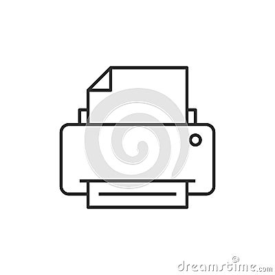 Printer outline icon Vector Illustration