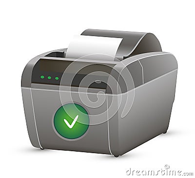 Printer Cartoon Illustration