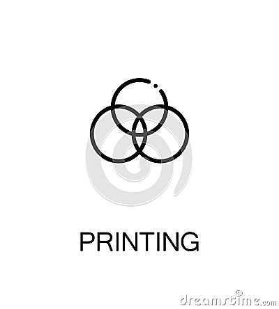 Printing flat icon Vector Illustration