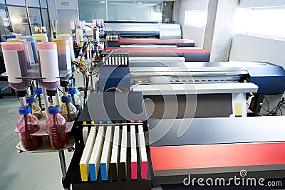 Printing industry transfer paper printer for textile Stock Photo