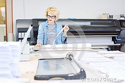 Printing operator at work Stock Photo