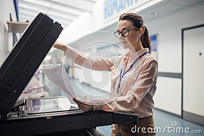 Printing In Preparation For Lessons Stock Photo