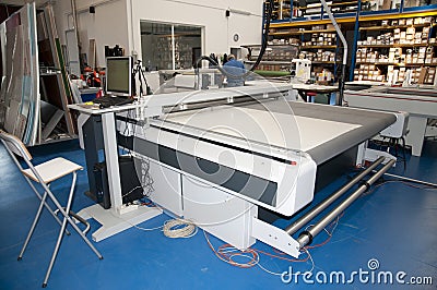 Printshop - cutting plotter Stock Photo