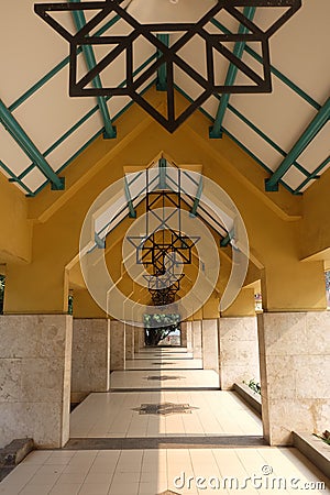 Priok, Jakarta - Juli 13, 2019: The architecture of the Islamic Center Mosque in Tanjung Priok.This mosque has become a spiri Editorial Stock Photo