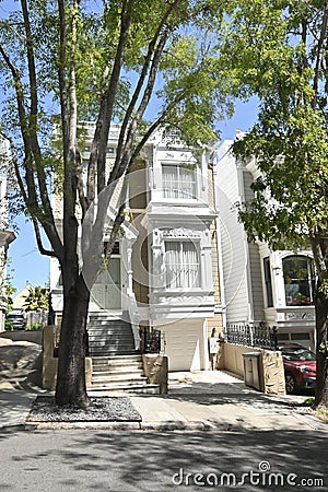 Liberty Street Historic District San Francisco David T Bagley House Editorial Stock Photo