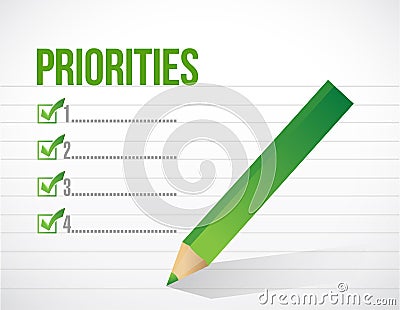 priorities notepad list illustration design Cartoon Illustration