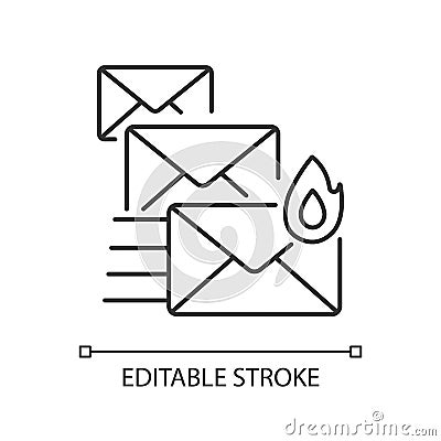 Priority mail linear icon Vector Illustration