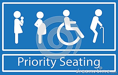 Priority seat Vector Illustration