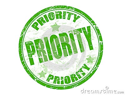 Priority stamp Stock Photo