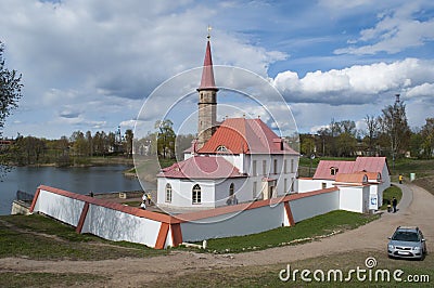 Priory Palace in Gatchina. Russia. Editorial Stock Photo