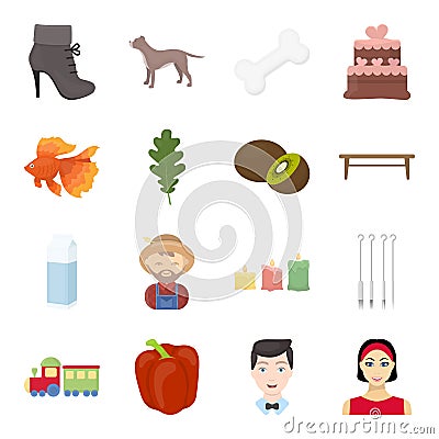 Pripod, celebration, business and other web icon in cartoon style.girl, hoop, rest icons in set collection. Vector Illustration