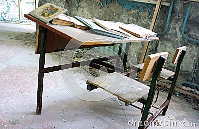 Pripyat Classroom Editorial Stock Photo