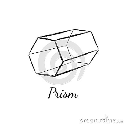 Prism. Geometric shape. Vector Illustration