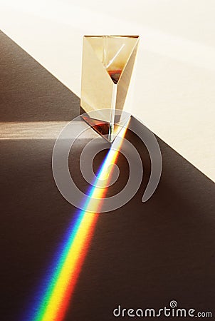 Prism illustrating refraction Stock Photo