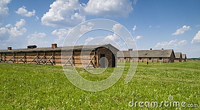 Prison Barracks in Concentration Camp Editorial Stock Photo