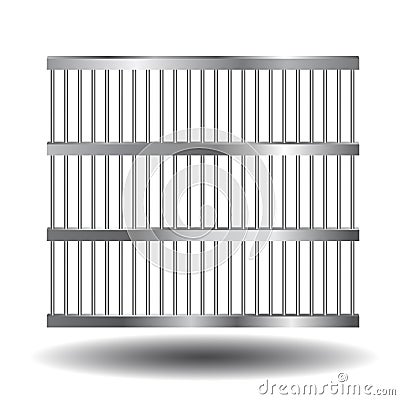 Prison bars of steel Cartoon Illustration