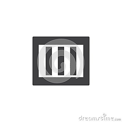 Prison bars vector icon Vector Illustration